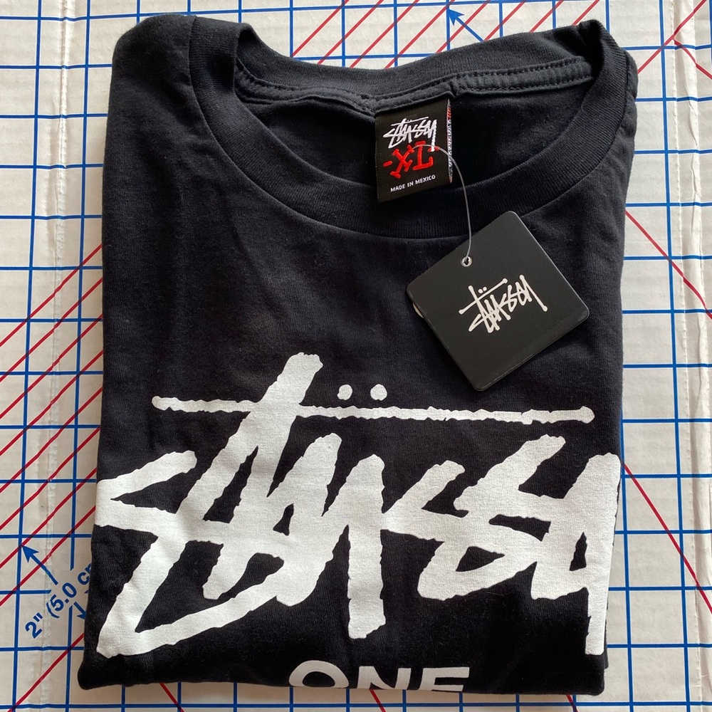 DS 2011 FRAGMENT DESIGN x STUSSY JAPAN RELIEF T-SHIRT VTG Mens XL RARE π - Picture 3 of 8